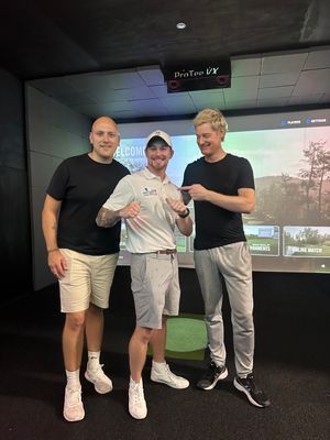 Neil tests out the new venue