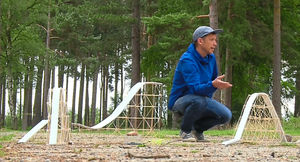 Keith Harrison with a prototype of Joyride