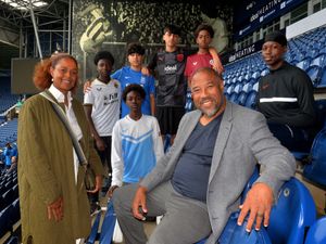 Supporting image for story: John Barnes visits the Hawthorns to see Cyrille Regis' legacy first hand