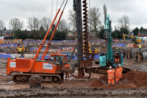 Work at the site last month