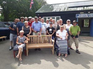 Supporting image for story: Bench unveiled to honour camp's founder