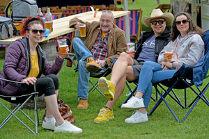 From left, Teri-Ann Thomas, John Peters, Kevin Taylor and Andrea Rose at Shrewsbury's Party in the Park