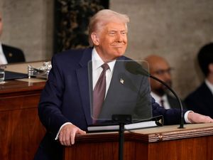 President Donald Trump addresses a joint session of Congress