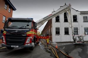 Fire crews at the scene of the blaze