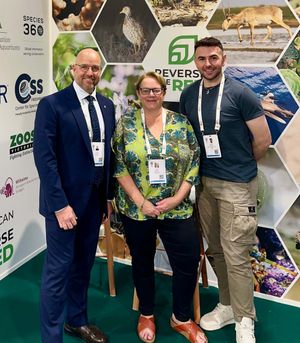 Pictured from left to right: Dolf DeJong, Chief Executive Officer of the Toronto Zoo, Dr Sue Walker, Head of Science at Chester Zoo, and Dr Andrew Mooney, Senior Conservation and Science Officer, Dublin Zoo