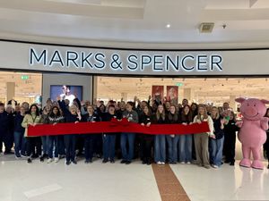 Yvonne Chatwin cuts the ribbon to mark the full reveal of M&S Merry Hill’s transformation