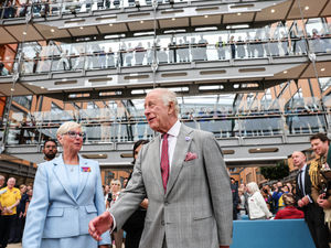 Supporting image for story: King Charles officially opens Midland Metropolitan University Hospital - and jokes about aging