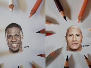 Supporting image for story: This guy draws exquisite miniature portraits of celebrities
