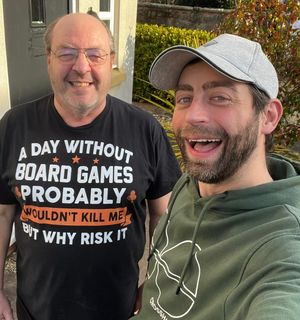 Steve Briscoe and Jon Drew - donator and cafe owner.