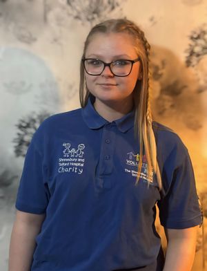 17-year-old Alisha-Mai Stevens helps patients awaiting discharge at the Princess Royal Hospital in Telford