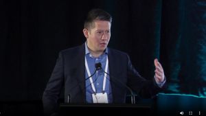 John Adams during his speech