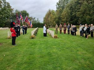 The service was conducted by the Rev Martin Robbins CF, Chaplain to 1st Battalion The Coldstream Guards