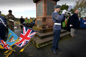 The Bridgnorth Remembrance Sunday service at the war memorial