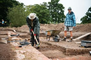 The archaeological dig at Attingham Park has uncovered the remains of a hot house