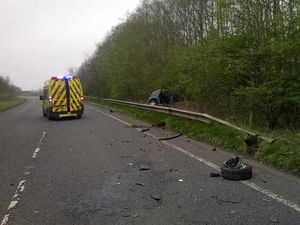 Supporting image for story: A41 shut in Shropshire after lorry and car in crash