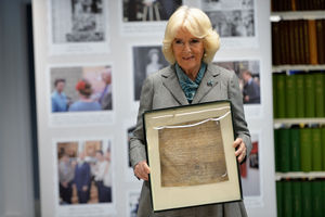 The Duchess of Cornwall was shown letters penned by Three Men in a Boat author Jerome K Jerome, nursing heroine Sister Dora and the town's charter dating to the 11th century