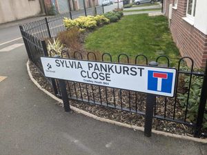 Supporting image for story: What the H is going on? Suffragette street sign is still spelt wrong after two years