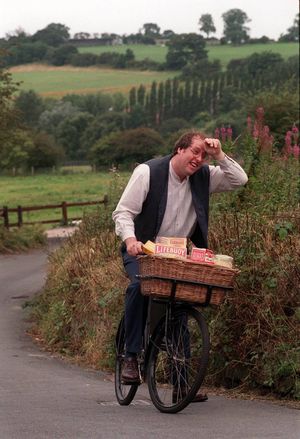 Hopefully the competitors will find Moden Hill easier to negotiate than this cyclist