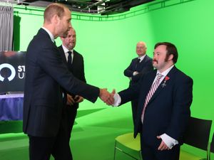 Supporting image for story: William charmed by Northern Ireland’s own prince of the silver screen