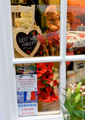 Colours florists in Much Wenlock, 2018.