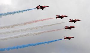 The Red Arrows at the RAF Cosford Air Show