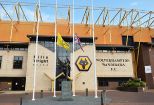 Flags fly at half mast at Molineux, Wolverhampton.
