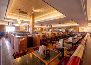 Inside the restaurant at Castlegate Park