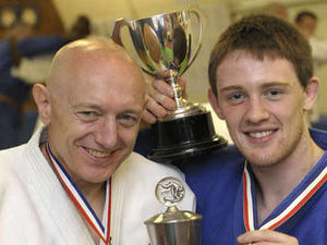 Supporting image for story: Judo pair celebrate grabbing gold medals