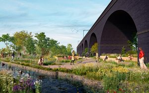 CGI of what Six Mile Green could look like once developed