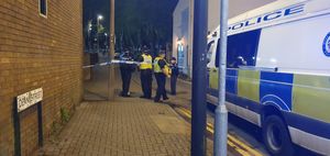 The area around Dean Street was taped off by police at both ends