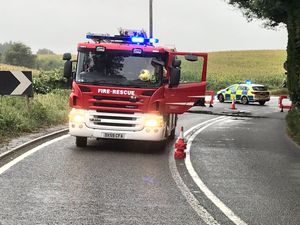 Supporting image for story: Pair treated after two-car crash on A41