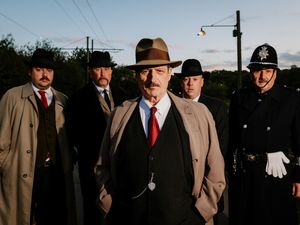 Supporting image for story: Flat caps and flapper dresses: Peaky Blinders fans dress to impress at Black Country Museum – in pictures