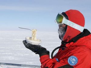 Supporting image for story: This is what happens if you eat spaghetti al fresco in Antarctica