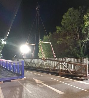 The footbridge has been removed. Photo: Shropshire Council