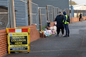 Police have put up signs asking for more information has they investigate the crash