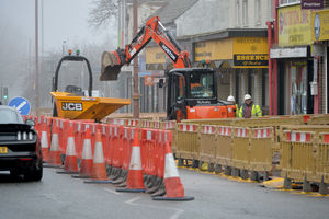 Roadworks in Brierley Hill