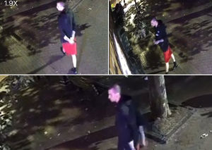 Police in Oswestry have shared pictures of a man they've like to speak to as they investigate graffiti in the town centre. Photo: West Mercia Police