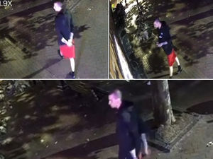Supporting image for story: Police share CCTV images of man they want to speak to about graffiti in Oswestry town centre