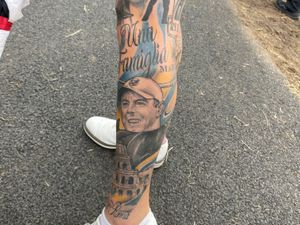 Supporting image for story: Golf superfan gets tattooed with star players ahead of Open’s return to NI