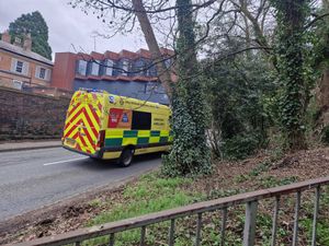 An ambulance could be seen at the scene