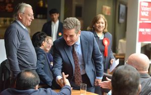 Keir Starmer greets voters at the Park Inn Hotel in Walsall