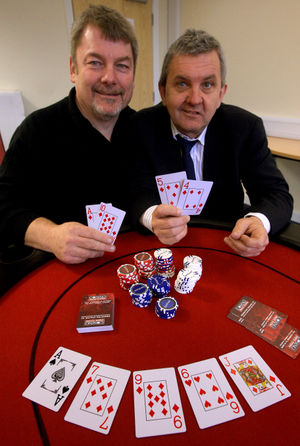 'Mad' Marty Wilson (right) with Steve Upton-Clear at the Shropshire Poker Championships in Telford