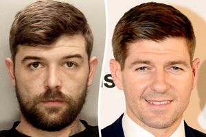 Composite picture Jack Harrison (L) who bears an uncanny resemblance to Liverpool legend Steven Gerrard (R).
