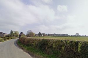 If approved, the new homes would be built on a 2-hectare plot of agricultural land to the south of Station Road in Clive. Photo: Google