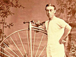 Supporting image for story: Cyclists riding in to Much Wenlock to honour sporting hero