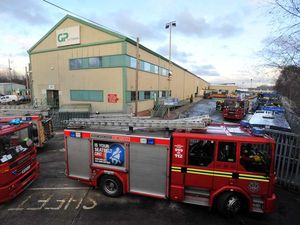 Supporting image for story: Explosions heard as huge fire hits Walsall battery plant