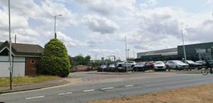 A new showroom is planned for the Mazda dealership, right, in Stafford Street. The former Land  Rover garage, on the left, is to be demolished