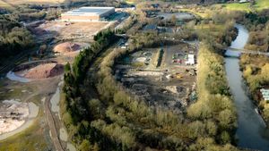 An aerial view of the first phase parcel of land