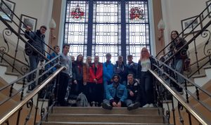 Telford College biology students at the Rosalind Franklin Building