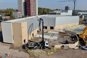 Work continues on the Riverside development, Stafford
